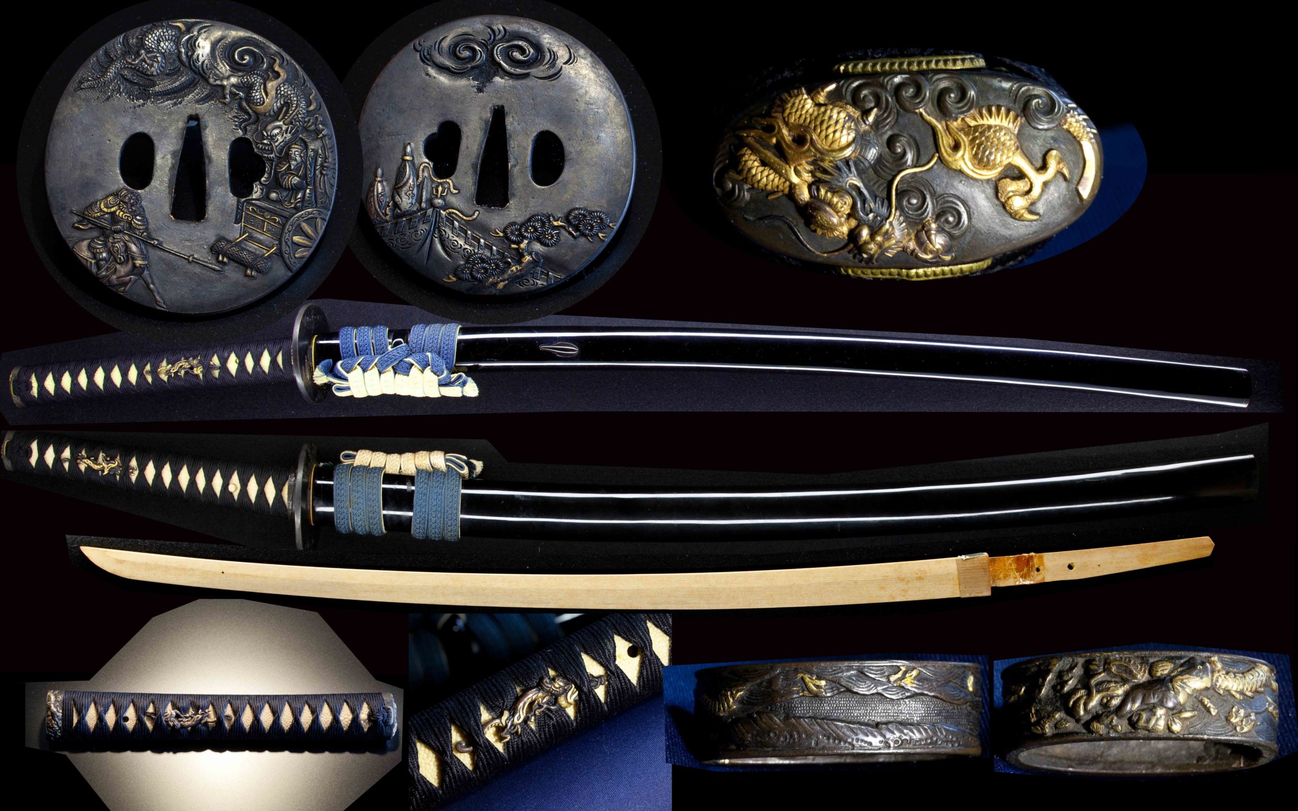打刀用の拵え一式＂Koshirae” (short sword mountings)